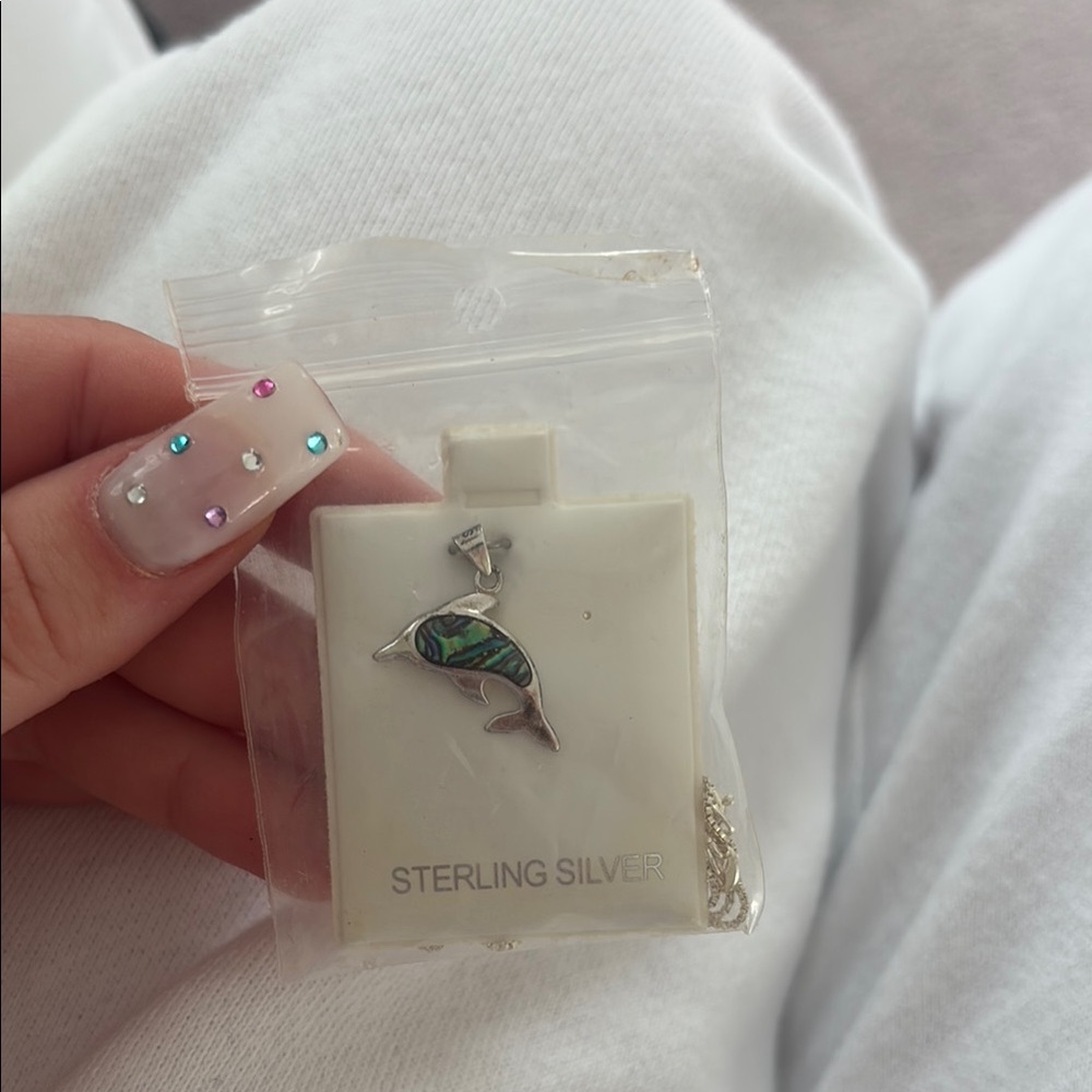 Sterling Silver Dolphin Pendant Necklace